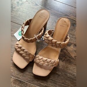 A New Day Women's Beige/Tan Braided Heels